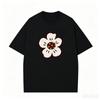 2026 New Fun Flower Print Shortsleeved Tshirt For Unisex And Wounisex Loosefitting Casual Cotton Top