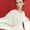 ELLE French Style Sheepskin Wool Oversized Fashion Design Casual Versatile Long Sleeve Woolen Top Cropped Jacket Women jackets EF63143