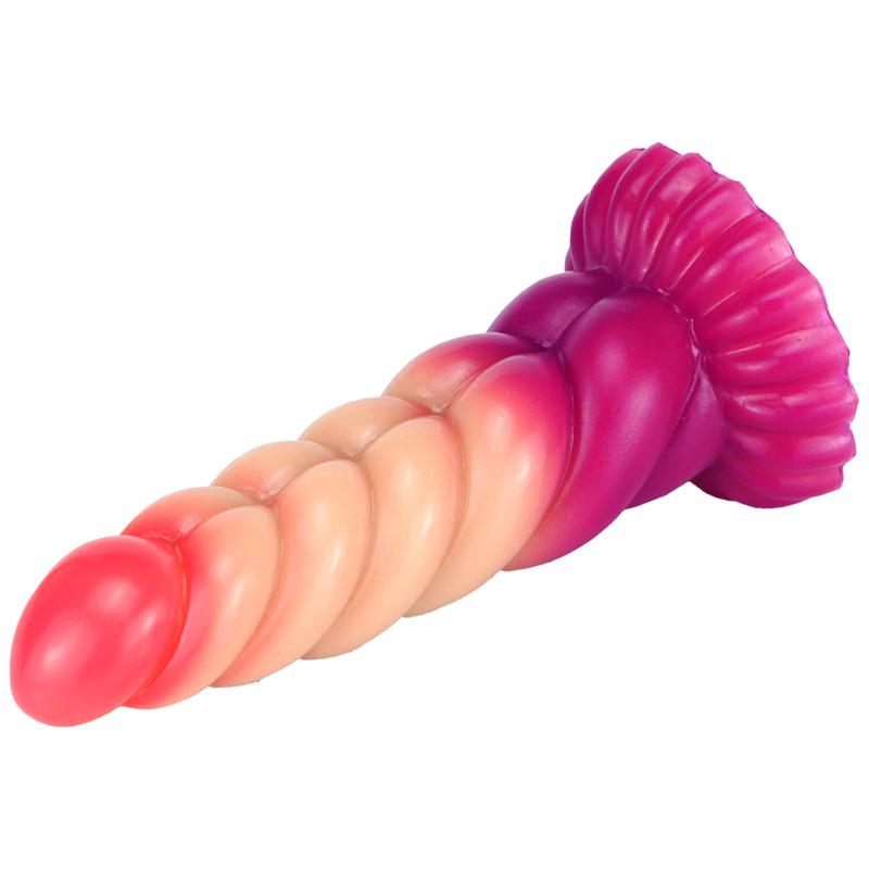 Gradient Color Twist Shape Female Anal Plug Anal Dilator Female Imitation Phallus Adult Sex Toys