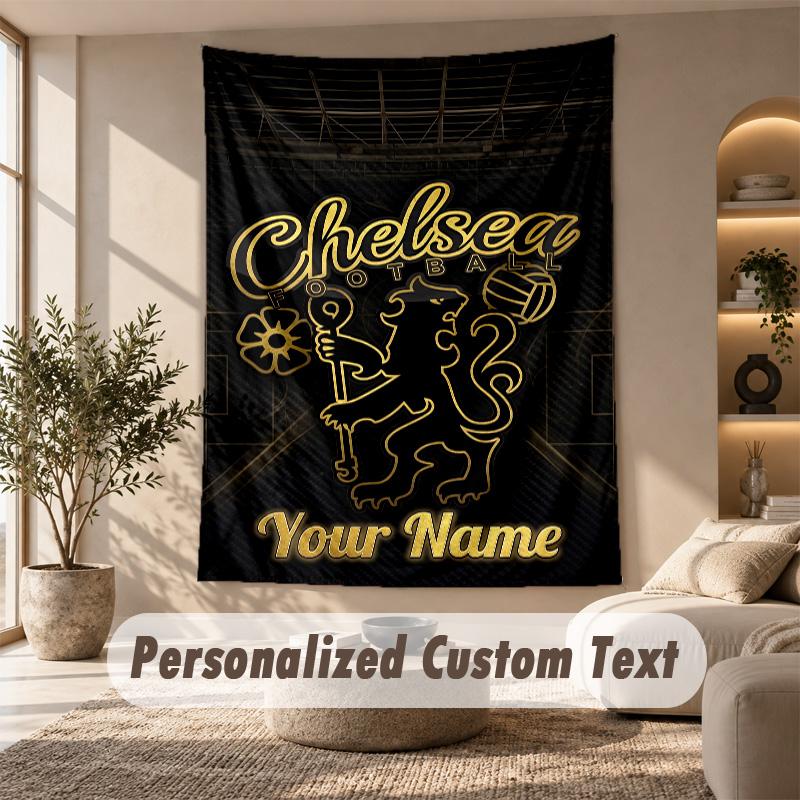 Tapestry Custom Name Text, Wall Hanging Tapestry Home Room DecorChelsea FC