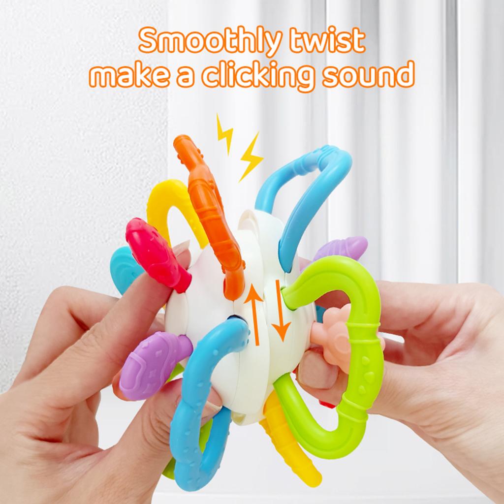 Manhattan Round Ball Baby Hand Rattle Soft Silicone Toys Baby Toys Infantil Chewable Teethers Toys for Newborn 0-12 Months