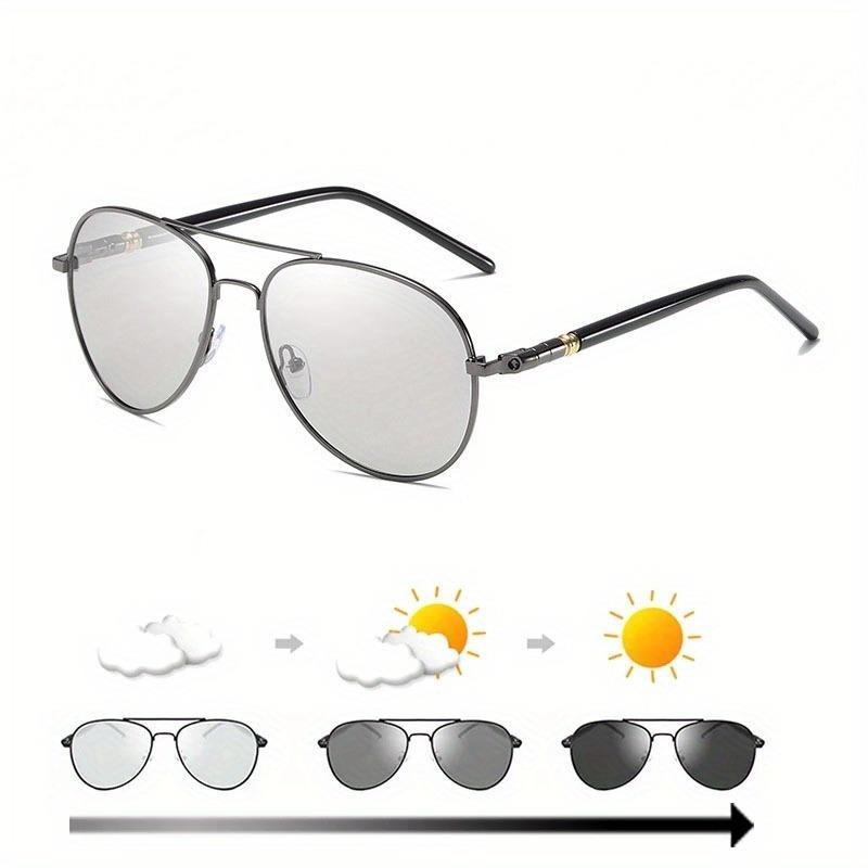 Gafas de sol fotocromáticas de aviación de moda para hombres y mujeres, gafas de sol polarizadas para piloto, gafas de conducción antideslumbrantes con protección UV400