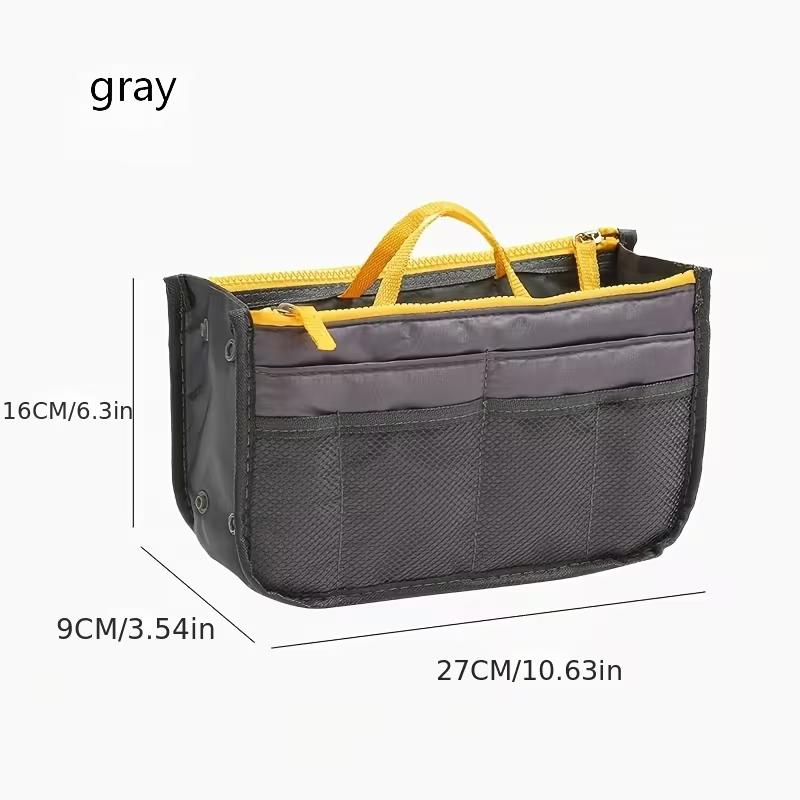 Multifunctional double-layer zippered inner bag, convenient travel travel large-capacity compartmentalized storage bag