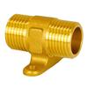 All-Copper Threaded Water Pipe Fittings: 6-Point External, 4-Point Internal with Fixing Base, 90-Degree Elbow, Wall Surface Mount.
