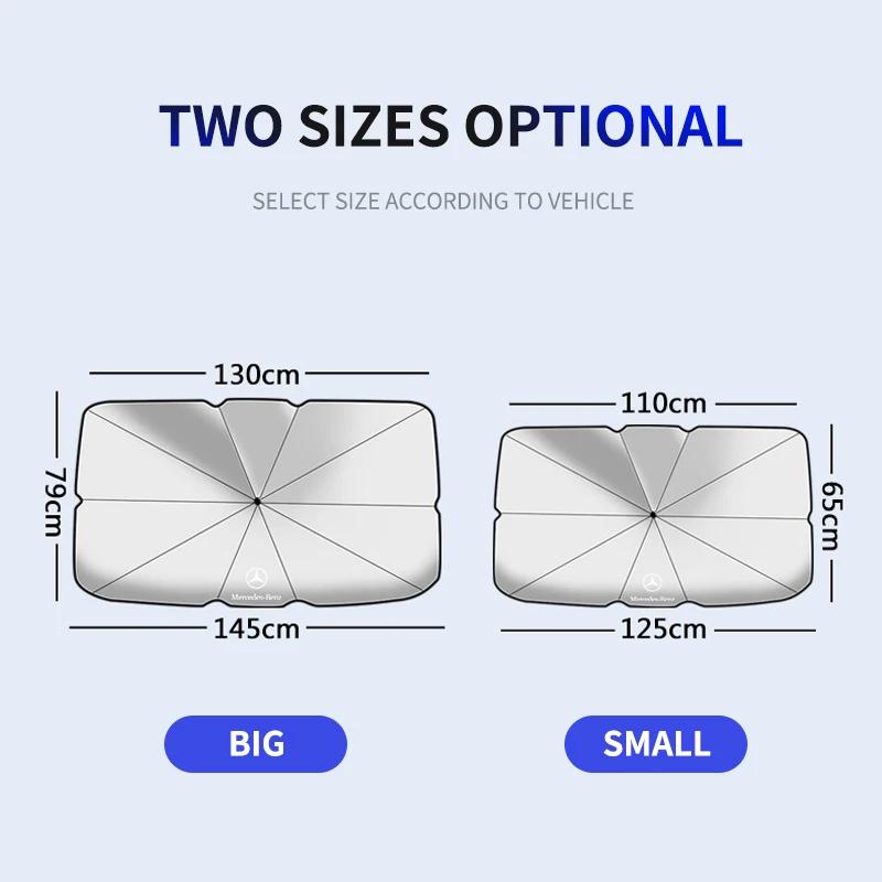 Auto Front Window Sun Visor UV Protection Accessories For Mercedes Benz C180 C200 C260 C300 W108 W124 W126 W140 W168 W169 W176