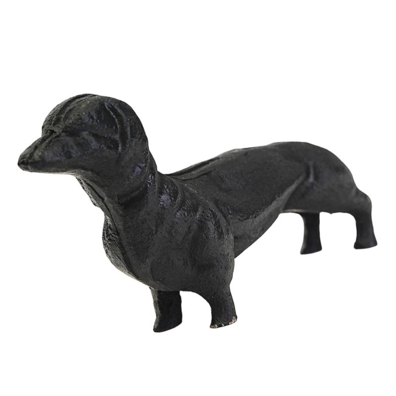 Gusseisen Dackel Figuren Sammlerstücke Geschenk Dackel Tischdekorationen Ornamente für Büro Heimdekorationen