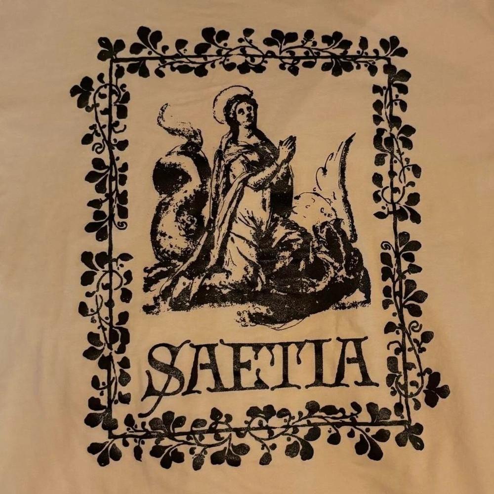 Saetia Band Hand Flower bEIGE Short Sleeve T Shirt  Unisex T-Shirt M