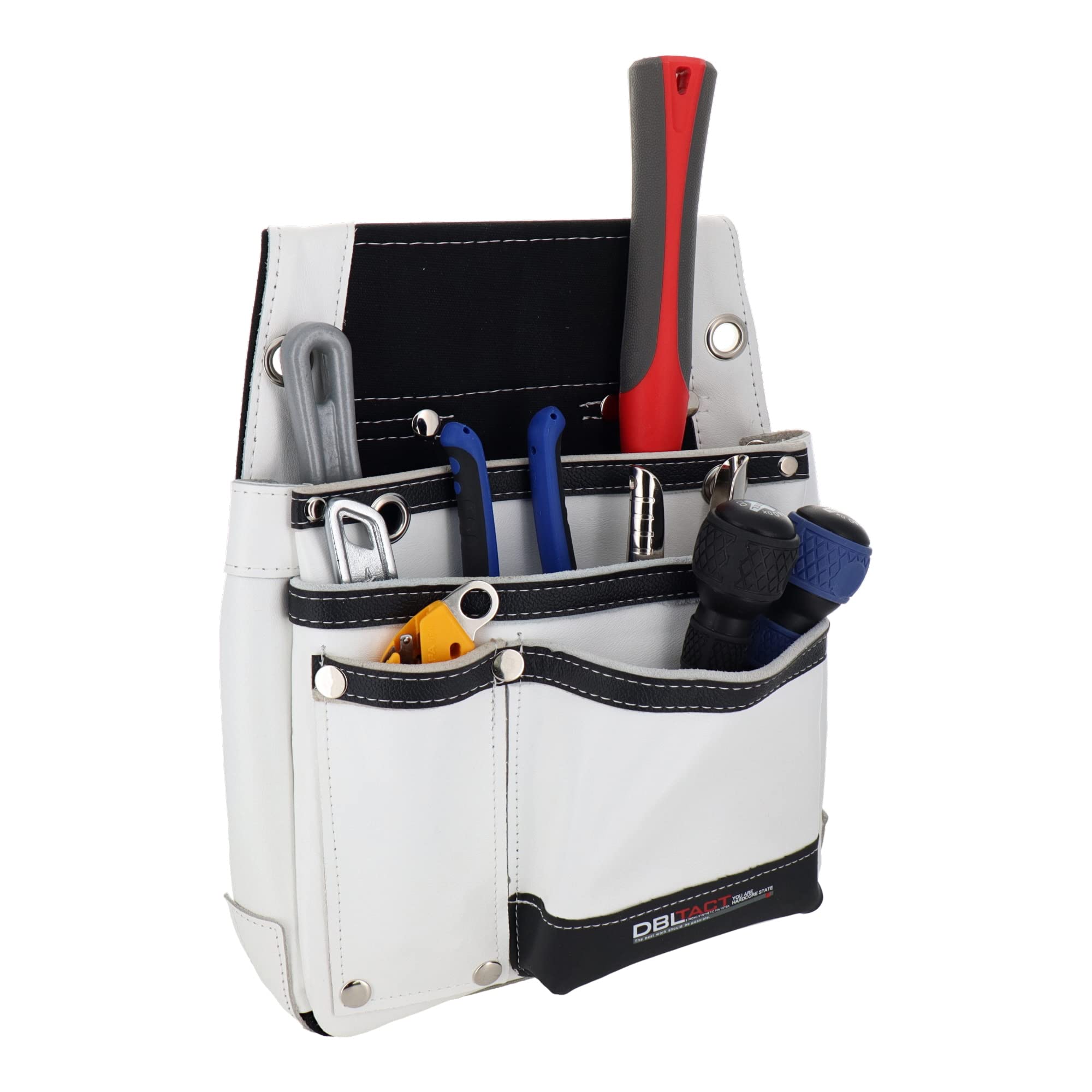 

Sankyo Corporation DBLTACT Натуральная кожа Excellence сумка для ногтей 2 яруса Белый DTL-07-WH