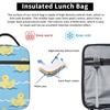 Cute Duck Swimming Seamless Pattern Insulated Lunch Bag for Women Children Portable Food Boxes Thermal Lunch Box Tote