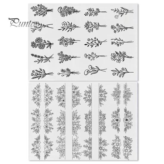 

2 шт./компл. водорастворимый стабилизатор для вышивки в богемном стиле с цветочным узором и листьями, креативный DIY стабилизатор для вышивки ручной работы, стабилизатор для ручного шитья J