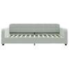 Vidaxl Sofa Z Materacem Do Spania, Jasnoszara, 80X200 Cm, Aksamit