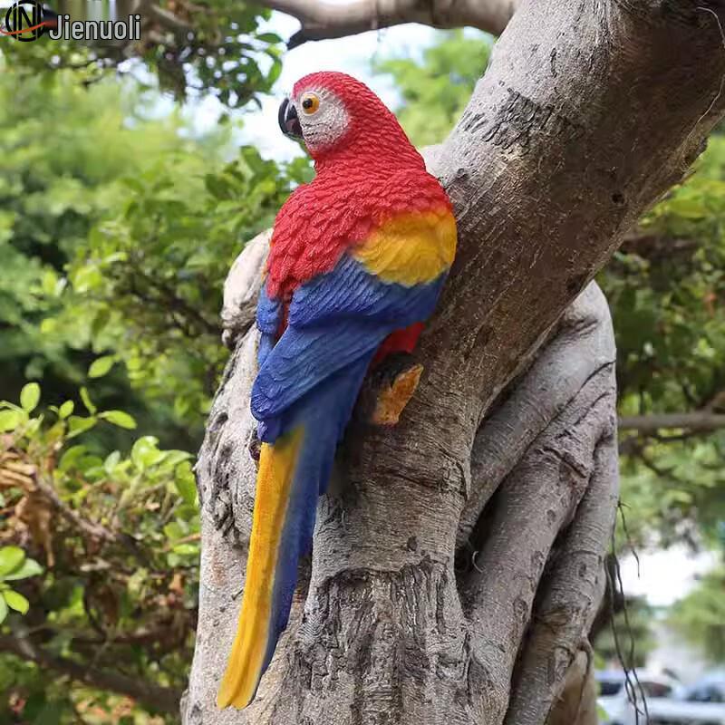 Lifelike Resin Parrot Garden Decoration