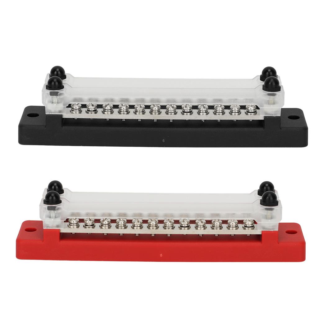 Power Distribution Terminal Block 12 Way 150A 12 To 48V Stainless Steel Rust Proof Terminal Bus Bar Block for Boat Car
