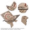 Detachable Quran Scripture Stand Holders Book Rack Home Decoration (Red Rhinestones)