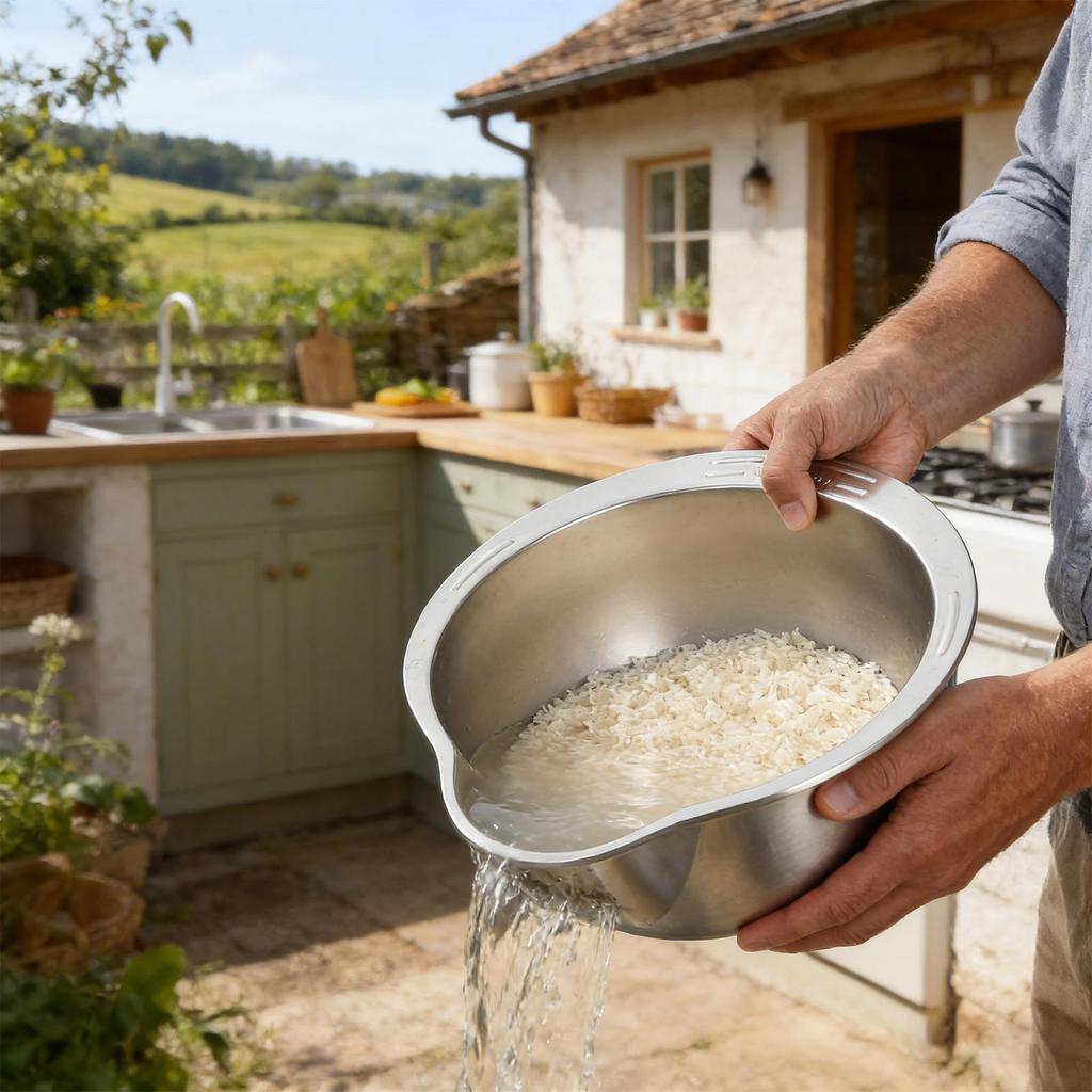 Rice Washer Strainer Slanted Bottom Mesh Container Stainless Garlic Grater Dish Set for Kitchen Household Ginger Scallion