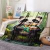 1PC Forest System Print FlAannel Blanket, High Quality Comfortable for All Seasons, Home Decor, Warmth and Comfort