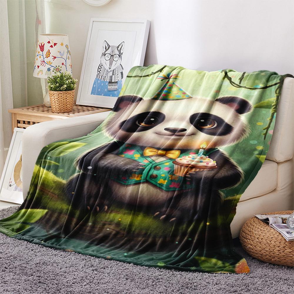 1PC Forest System Print FlAannel Blanket, High Quality Comfortable for All Seasons, Home Decor, Warmth and Comfort