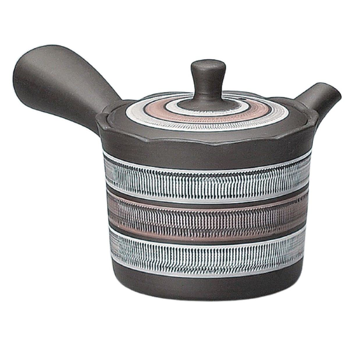 

J-kitchens Tokoname-yaki Teapot, Made in Japan, Modern and Stylish, 200cc (Deep Steaming/Poco Mesh)