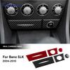 Pour Mercedes Benz SLK R171 2004 2005 2006 2007 2008 2009 2010 Panneau Inférieur de Rangement AC de Voiture Autocollant de Garniture en Fibre de Carbone Souple Véritable