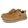 Men Shoes Leather Cowboy Leather Lace-up Soft Sole Breathable Sneaker Casual Dermis Anti-Silp Outdoor Walking Sport Shoes