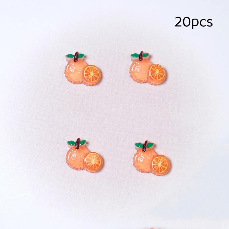 20Pcs Resin Fruit Nail Charms Jewelry Nail Art Decorations Parts Sweet 3D Mini Red Cherry Nail Art Accessories Diy Manicure Tool