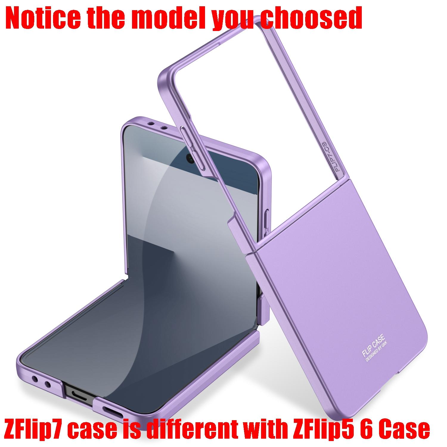 Schokbestendige Ultra Dunne PC Case voor Samsung Galaxy Z Flip 7 6 8 Flip7 Flip8 Slanke Matte Mannen Vrouwen Telefoon ZFlip7 Flip6 Cover Galaxy Z Flip7 paars