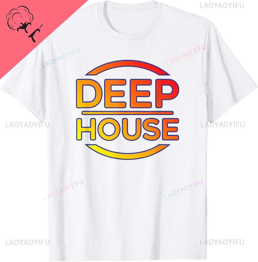 Deep House Shirt Dance Music Festival TShirt Individuality Custom Printed Graphic T Shirts Mens T Shirt Ropa Hombre