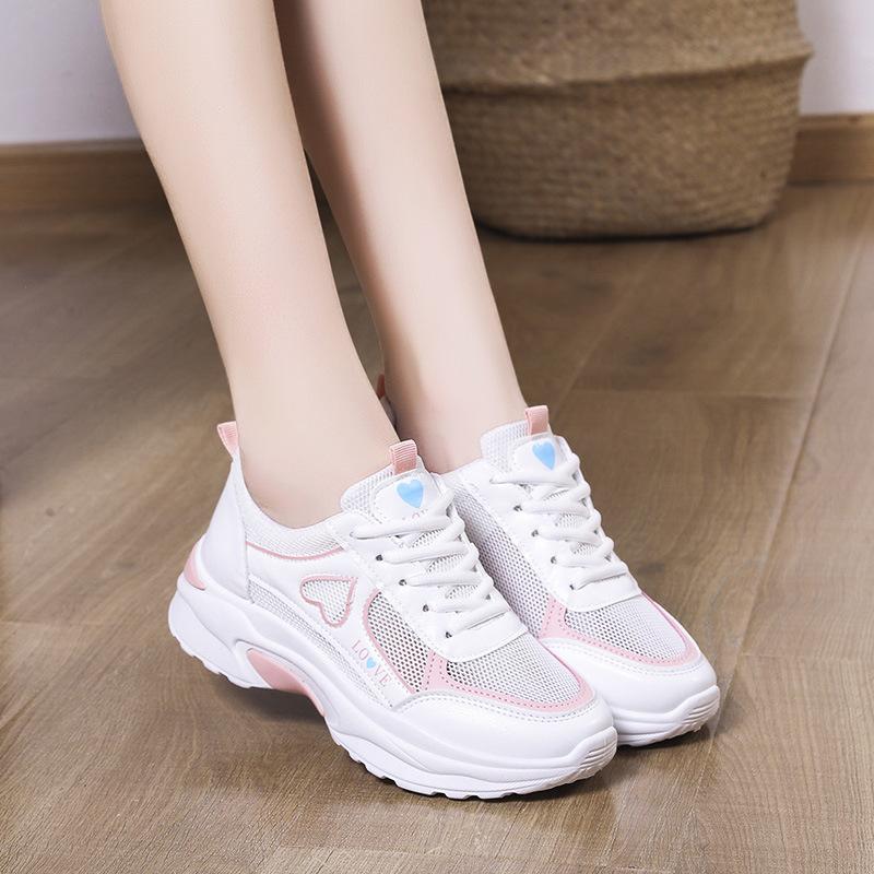 

Summer mesh sneakers New mesh shoes Lightweight and comfortable running shoes 35 розовый