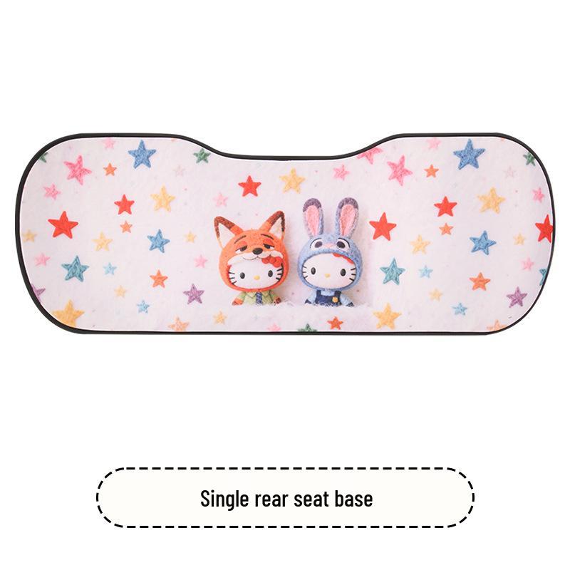 Cartoon Kitten Car Seat Cushion for All Seasons - Fits Volkswagen ID3, Lavida, Sagitar, Tiguan L, Tayron