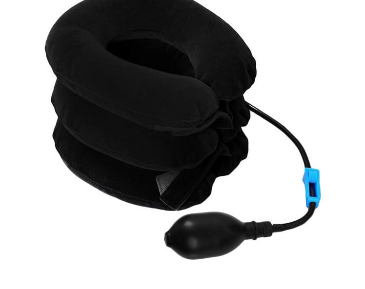 

Утолщенное ПВХ устройство для шейной тракции: Портативная трехслойная надувная поддержка для шеи. Velvet Standard чёрный