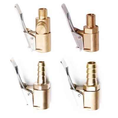 Car Tire Inflator Pump Valve Connector Air Chuck Tire Clip Lock-on Adapter Air Nozzle Brass Tyre Wheel Valve Part
