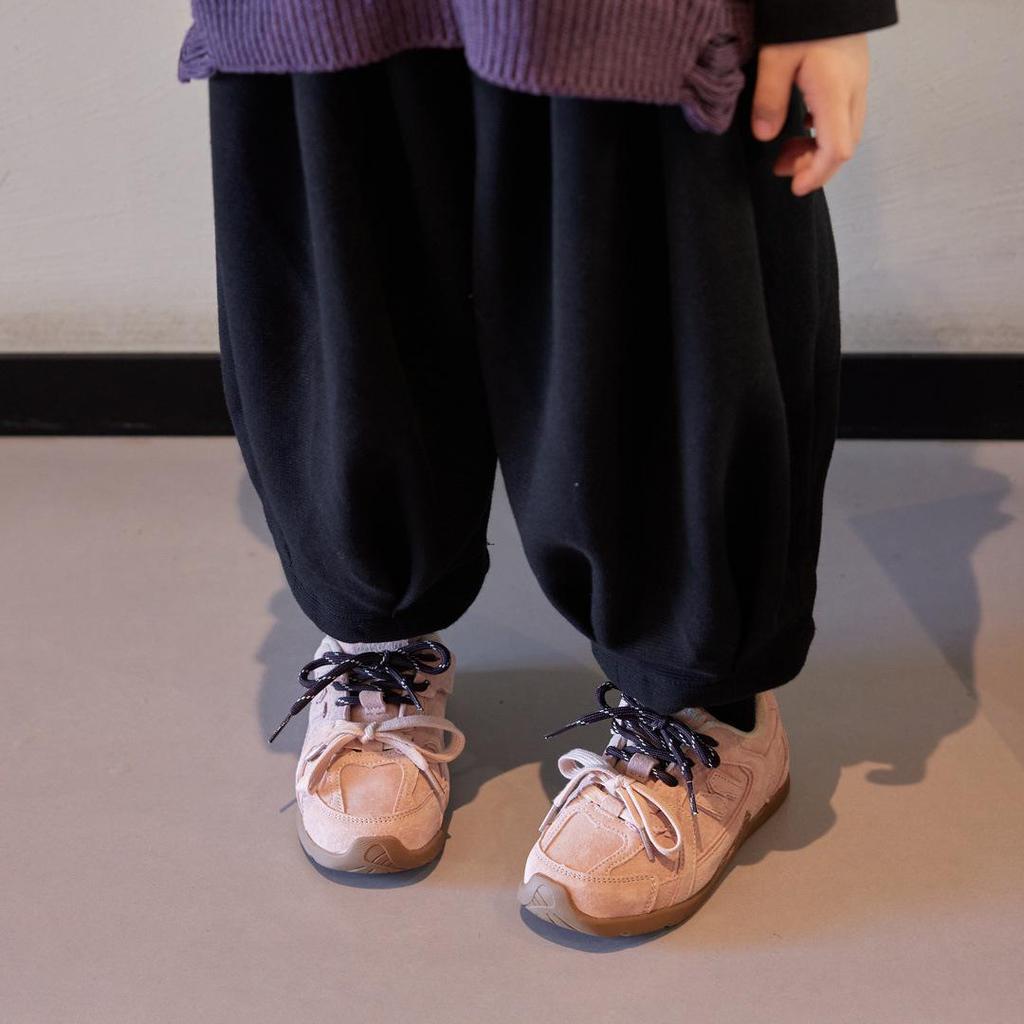 Children's 2025 Autumn/Winter Genuine Leather Leopard Print German Training Shoes: Boys' Versatile Style, Girls' Retro Student Sports Sneakers.