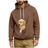 Men's Hoodie with Pet Pocket Casual Long Sleeve Sweatshirt for Daily Wear