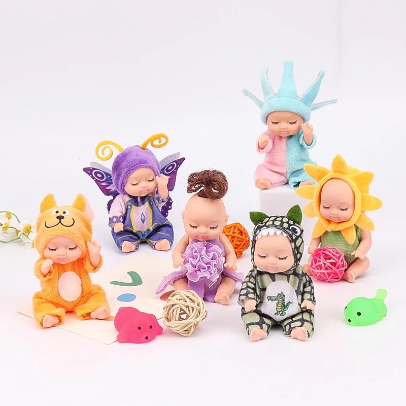 1pc Mini Reborn Doll Kit Toy Simulation Reborn Baby Princess Cute Sleeping Dolls Toy with Clothes Accessories Bebés Reborns