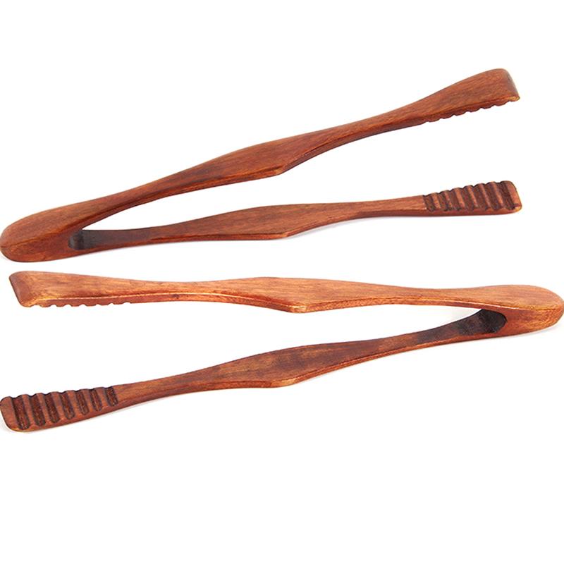 1 pezzo di bambù da cucina pinze da cucina cibo barbecue strumento insalata pancetta bistecca pane torta clip di legno utensile da cucina di casa