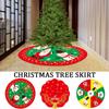 Merry Christmas Party Decor Outdoor Blanket Carpet Floor Mat Christmas Tree Skirt Xmas Floor Cover