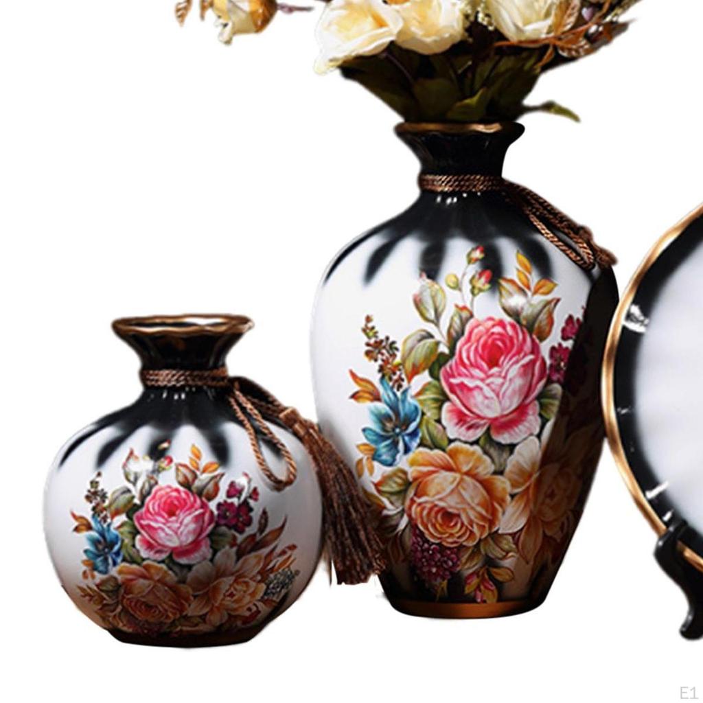 Ceramic Flower Vase Set Floral Arrangement Boho Unique Display Plant Holder for Home Bookshelf