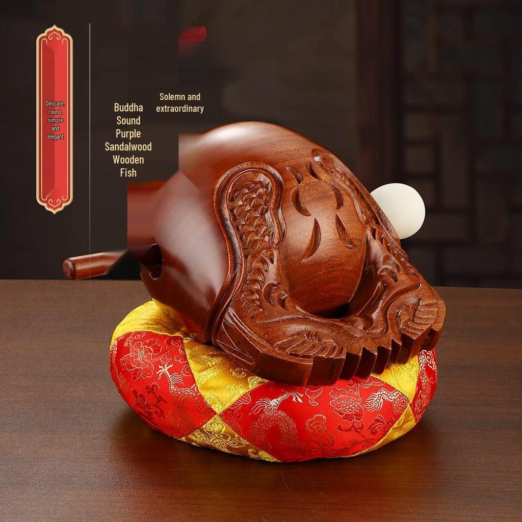 Taiwanisches Violettes Sandelholz Holzfisch - Buddhistisches Dekompressions Dharma-Instrument
