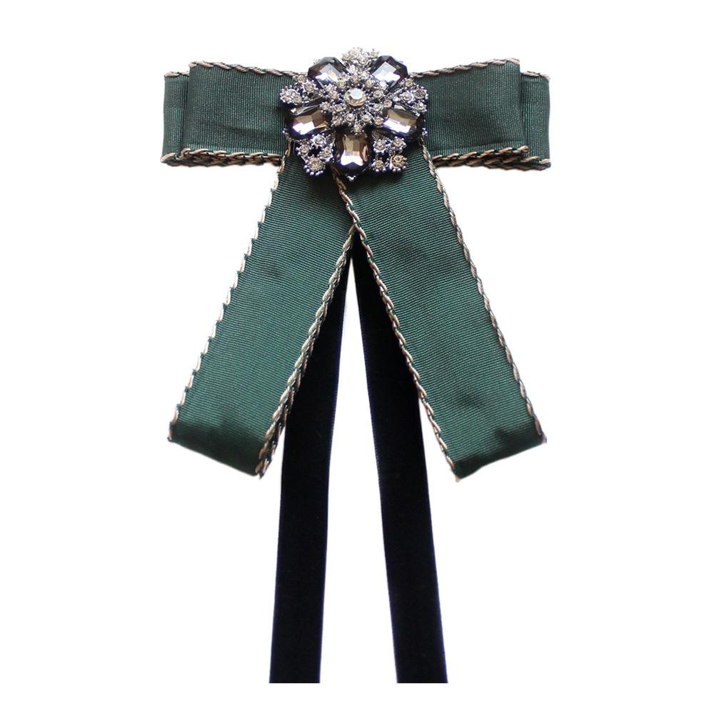Simple Slim Ribbon Diamond Bowtie Rhinestone Shirt Bow Tie  Women Men Formal Wear Accessory
