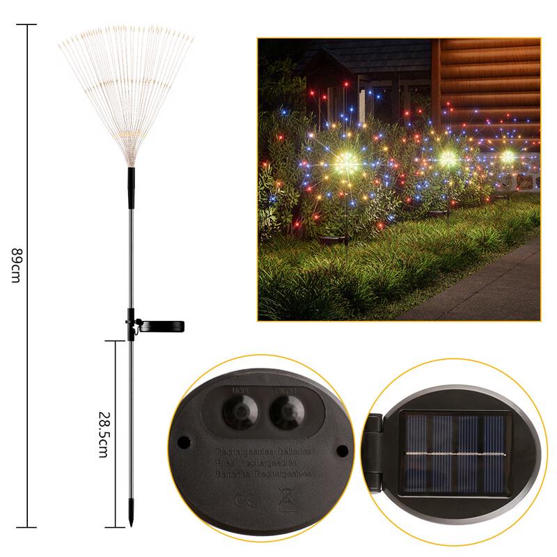Outdoor 120 LED Colorful Firework Garden Lights
