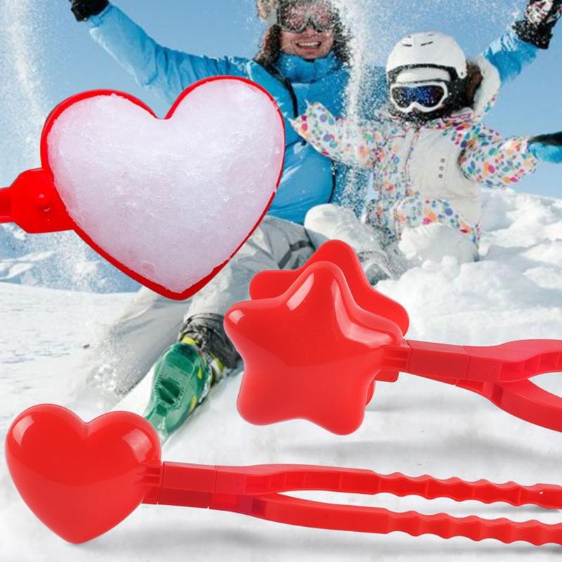 Nowość Dziecięce Zabawki Kula Śniegowa Ściskacz Uroczy Gwiazdka/Serce Kształtmaker Kuli Śniegowej do Zabawy Zabawki Gry na Świeżym Powietrzu Najlepszy Prezent