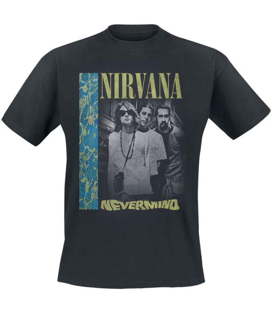 

Футболка Nevermind Deep End черная от Nirvana Мужская Короткий рукав Круглый вырез 51. S