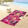 Betty Boop Print Beach Towel, Large Soft Quick Dry Towel for Beach Camping Swimming