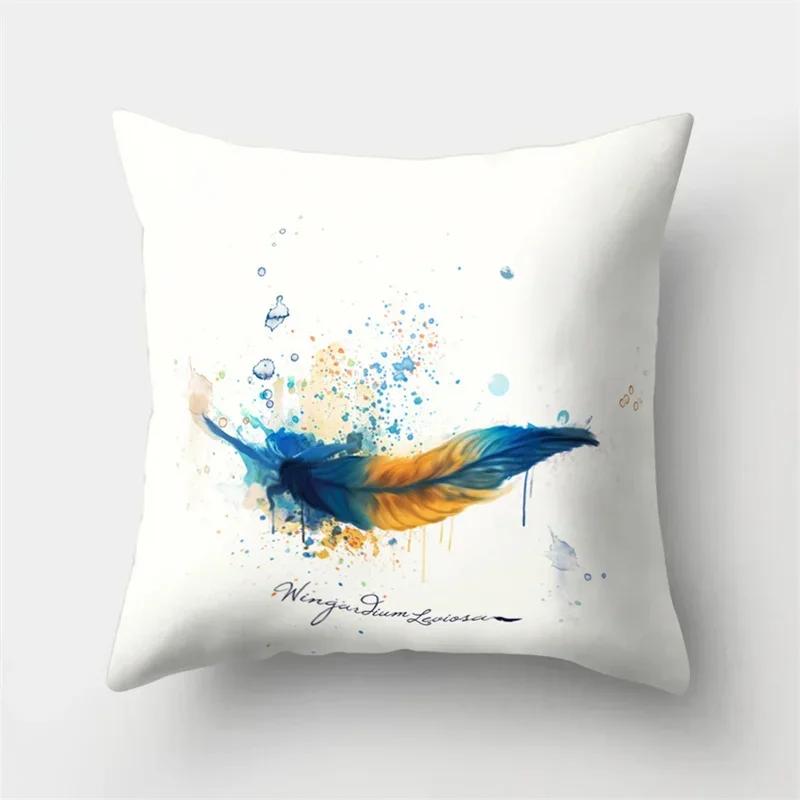 45X45Cm Feather Pillowcase Bohemia Dreamcatcher Polyester Cushion Cover Sofa Living Room Car Waist Pillow Cases Home Decoration