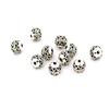 10 Piezas 10mm Plata Antigua Tibetana Metal Espaciador Perlas Bola Redonda Hueca Sueltas Para Fabricación de Joyería Pulsera DIY Collar