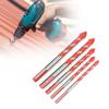5pcs 6mm 6mm 8mm 10mm 12mm Ceramic Tile Drill Bit Orange Color Drill Bit Set  Wall Drilling
