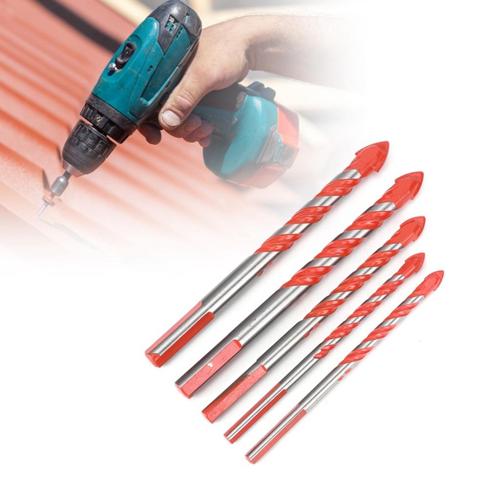 5pcs 6mm 6mm 8mm 10mm 12mm Ceramic Tile Drill Bit Orange Color Drill Bit Set Wall Drilling