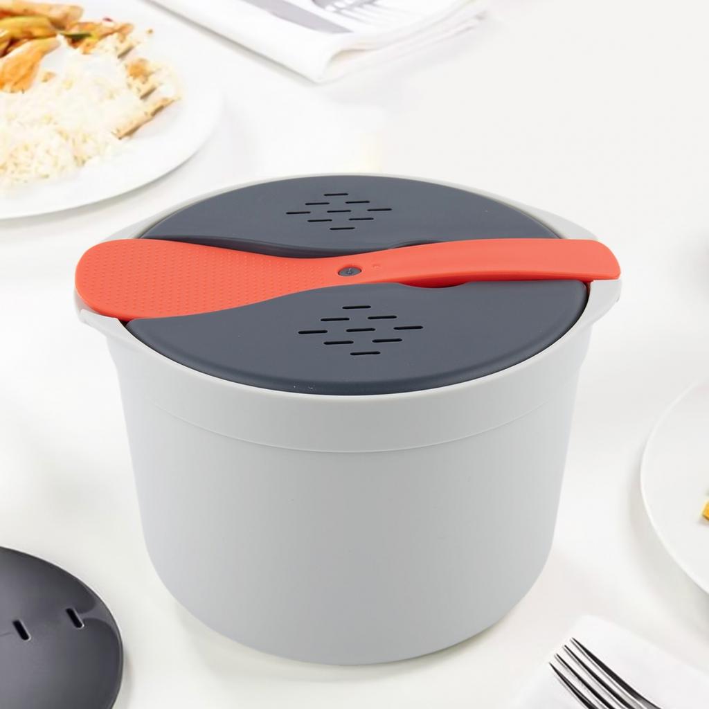 Space Saving Microwave Rice Cooker for Small Kitchens Dorms RVs and Office Use
