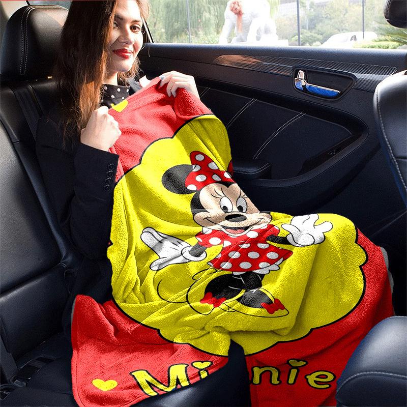 1pc Cute Minnie Printing Blanket - Soft, All-Season Throw for Living Room, Bedroom,Personalized Gift with Adorable Cartoon Design
