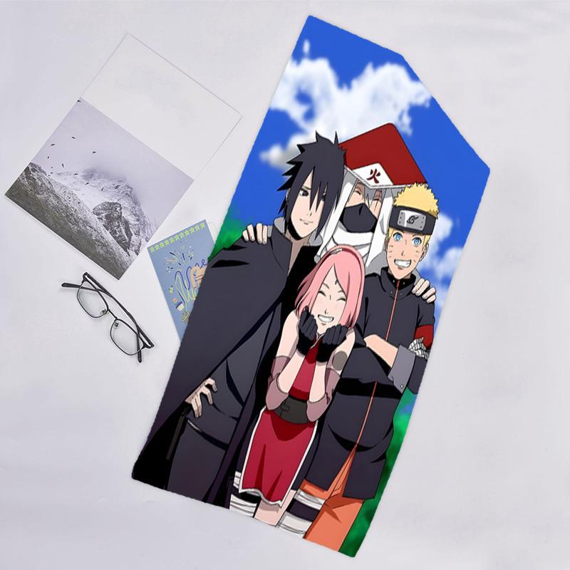 1pc NARUTO (4) Beach Towel, Beach and Seaside Swimming Pool Equipment, Fashion Pattern, Rectangular, Travel Essentials